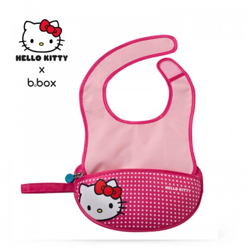 B.box Hello Kitty Travel Bib + Silicone Spoon | 4 months+